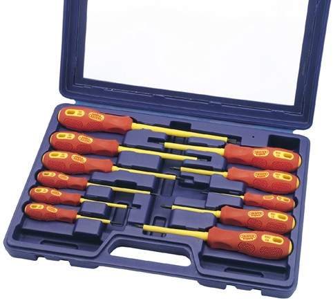 Draper Tools 11 Piece Fully Insulated Expert Screwdriver Set.