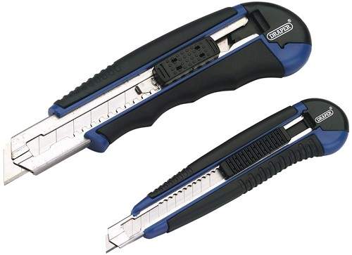 Draper Tools 2 Piece retractable trimming knife set.