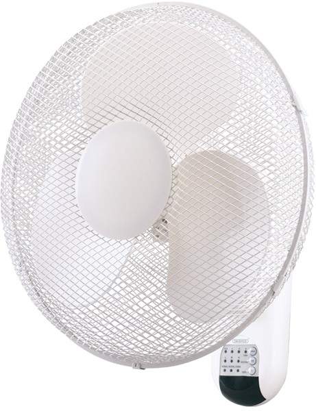 Draper Wall Mounted Fan With Remote Control 16" (230V).