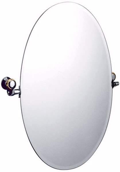 Vado Nautiq Wall Mounted Mirror with Gold Trim. 500x380mm