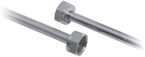 Vado Pex Chrome plated copper connector tube.  1/2" x 1/2" x 600mm.