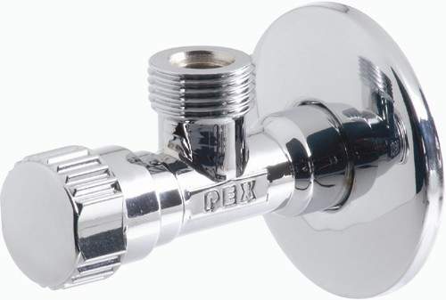 Vado Pex Chrome plated mini angle valve, 1/2".