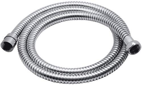 Vado Shower 2.0 Meter spiraflex PVC coated chrome shower hose.