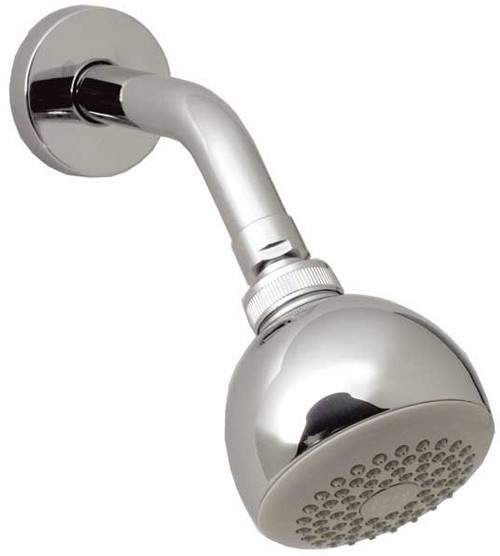 Vado Shower Chrome low pressure single function shower head and arm.