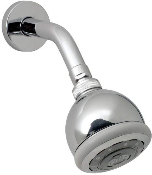 Vado Shower Chrome low pressure multi function shower head and arm.