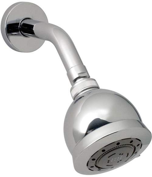 Vado Shower Chrome high pressure multi function shower head and arm.