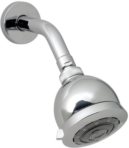 Vado Shower Chrome low pressure multi function shower head and arm.