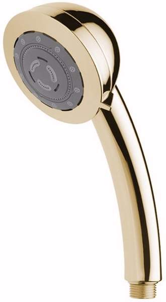 Vado Shower Gold I-Class multi function low pressure shower handset.