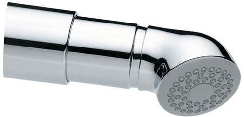 Vado Shower Chrome Viper low pressure shower head & arm, single function.