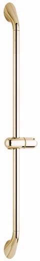 Vado Shower 600mm Y-Class slide rail with push button control in gold.