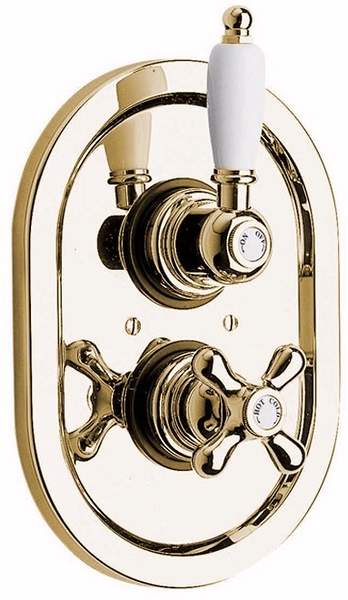 Vado Westbury Concealed thermostatic shower valve 3/4" gold.