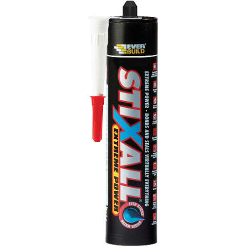 Everbuild STIXALL Extreme Power Sealant & Adhesive (1 Tube, White).