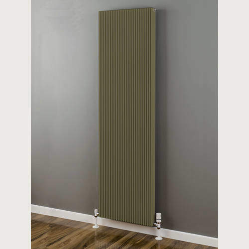 EcoHeat Hadlow Vertical Aluminium Radiator 1526x560 (Grey Beige).