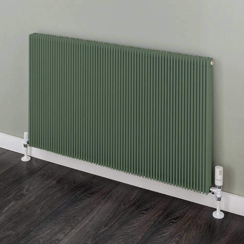 EcoHeat Hadlow Horizontal Aluminium Radiator 526x1120 (Green).