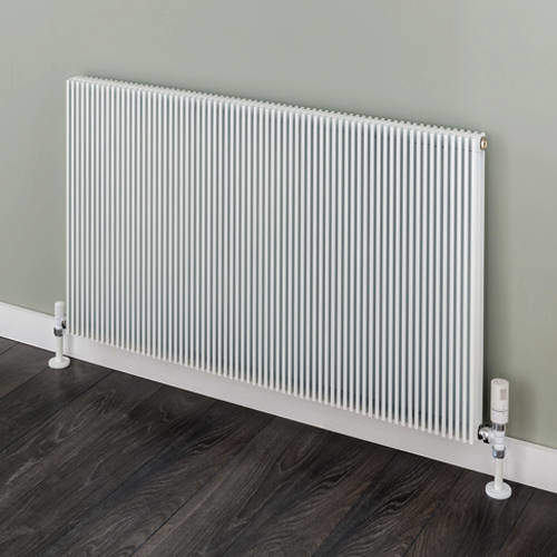 EcoHeat Hadlow Horizontal Aluminium Radiator 526x1360 (White).