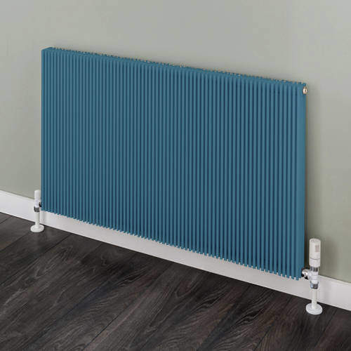 EcoHeat Hadlow Horizontal Aluminium Radiator 626x1360 (P Blue).