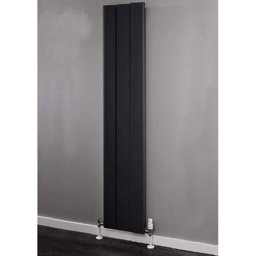 EcoHeat Radcliffe Vertical Aluminium Radiator 1500x356 (A Grey).