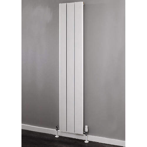 EcoHeat Radcliffe Vertical Aluminium Radiator 1500x356 (White).