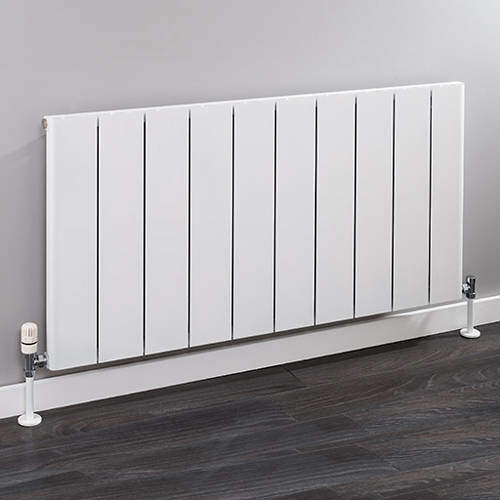 EcoHeat Radcliffe Horizontal Aluminium Radiator 500x1436 (White).