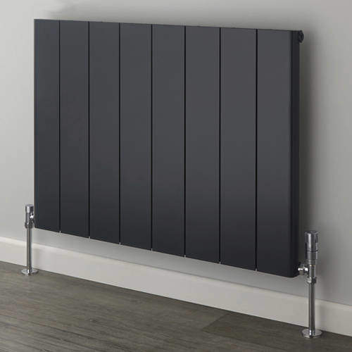 EcoHeat Radcliffe Horizontal Aluminium Radiator 600x1196 (A Grey).