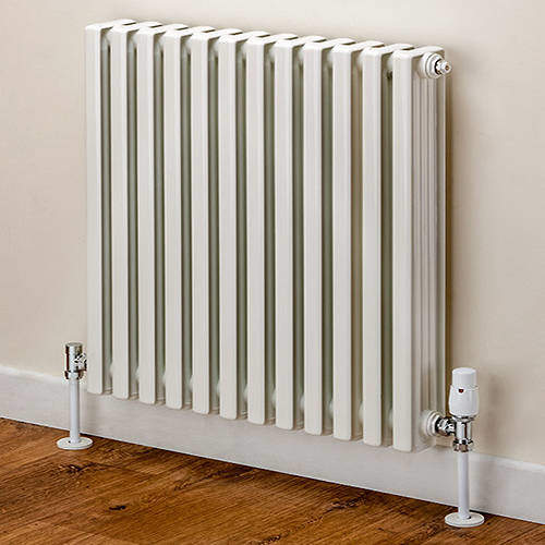 EcoHeat Woburn Horizontal Aluminium Radiator 568x1020 (White).