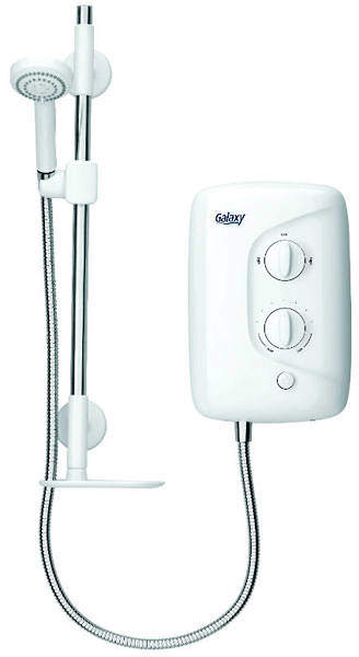 Galaxy Showers Aqua 3000M Electric Shower 8.5kW (White & Chrome).