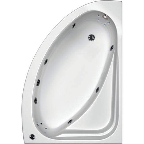 Hydracast Orlando RH Turbo Whirlpool Bath With 14 Jets & Panel, 1500x1040.