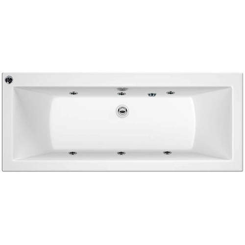 Hydracast Solarna Double Ended Whirlpool Bath With 6 Jets (1700x700mm).