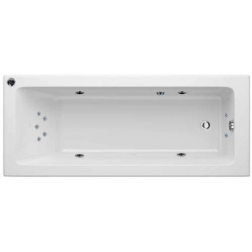 Hydrabath Solarna Single Ended Whirlpool Bath With 11 Jets (1400x700mm).