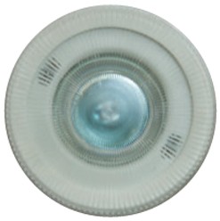 Helo Flush Light Fitting With Flameless Glass Lens, Bulb & Transformer.