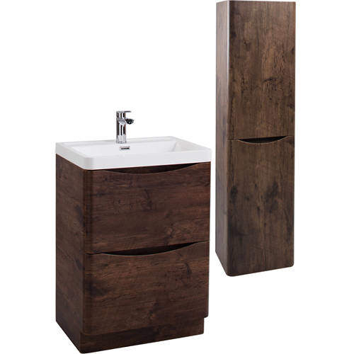 Italia Furniture Bali Bathroom Furniture Pack 04 (Chestnut).