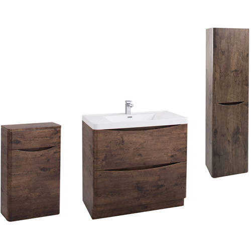 Italia Furniture Bali Bathroom Furniture Pack 09 (Chestnut).