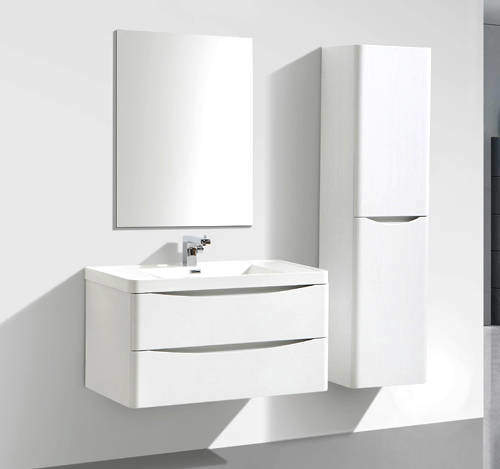 Italia Furniture Bali Bathroom Furniture Pack 01 (Gloss White).