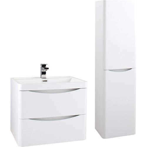 Italia Furniture Bali Bathroom Furniture Pack 03 (Gloss White).