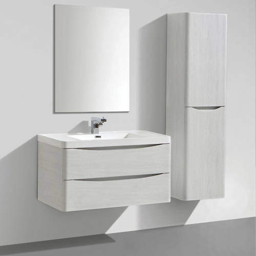 Italia Furniture Bali Bathroom Furniture Pack 01 (White Ash).