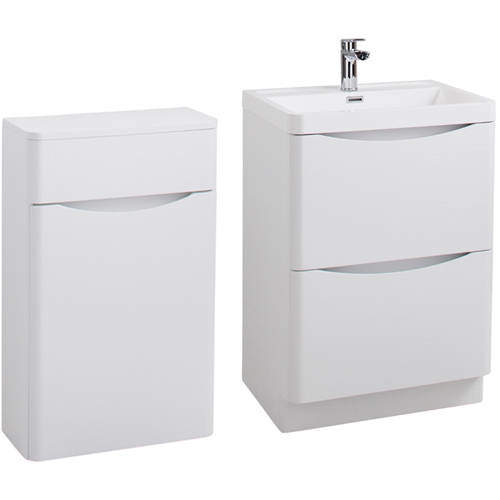 Italia Furniture Bali Bathroom Furniture Pack 06 (White Ash).