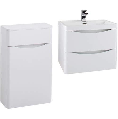 Italia Furniture Bali Bathroom Furniture Pack 07 (White Ash).