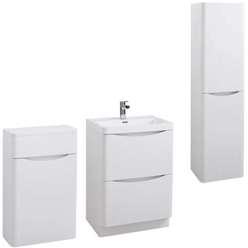 Italia Furniture Bali Bathroom Furniture Pack 10 (White Ash).