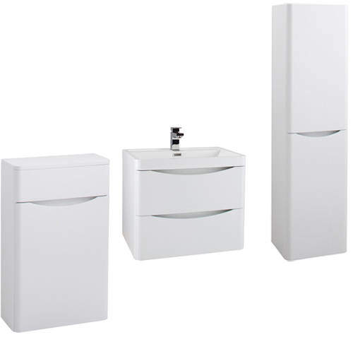 Italia Furniture Bali Bathroom Furniture Pack 11 (White Ash).