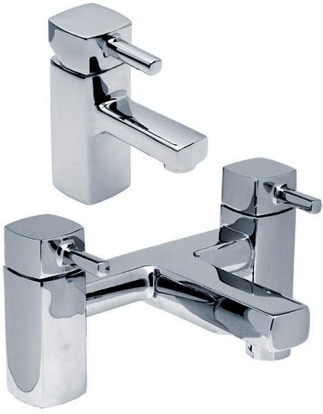 Hydra Chester Basin Mixer & Bath Filler Tap Set (Chrome).