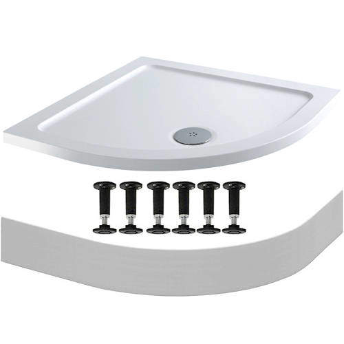 Tuff Trays Easy Plumb Quadrant Stone Resin Shower Tray 800x800mm.