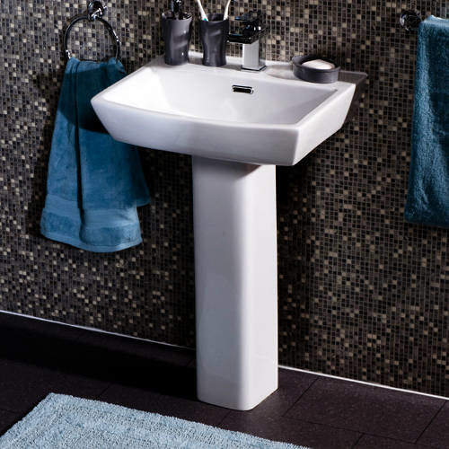 Oxford Daisy Lou Contemporary Basin & Pedestal (1 Tap Hole).