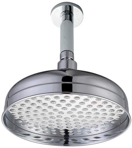 Hydra Showers 200mm Traditional Shower Head & Ceiling Mounting Arm.