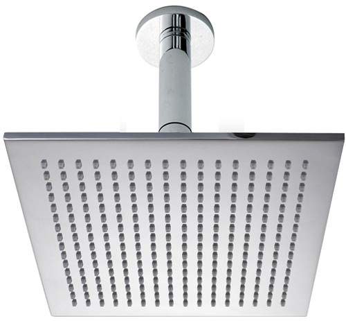 Hydra Showers 300mm Large Square Shower Head & Ceiling Mounting Arm.