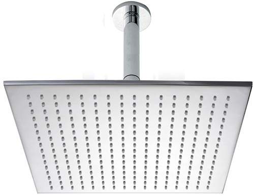 Hydra Showers Extra Large Square Shower Head & Arm (400x400mm).