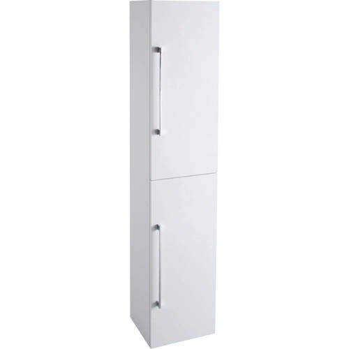Italia Furniture Wall Mounted Bathroom Storage Unit (Gloss White).