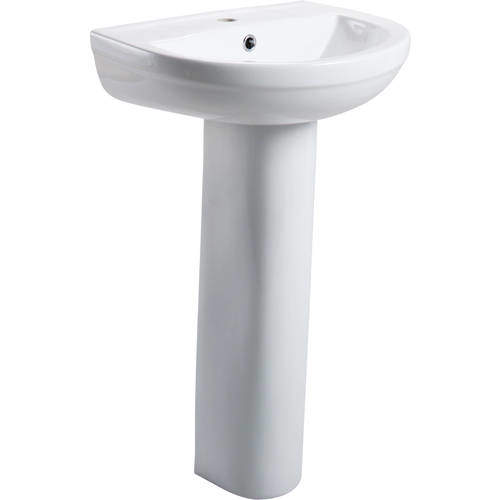 Oxford Ivo Basin & Pedestal (1 Tap Hole).