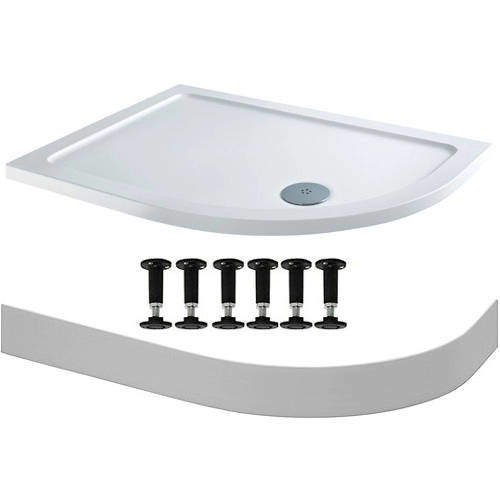 Tuff Trays Easy Plumb Offset Quadrant Shower Tray 900x760mm (RH).