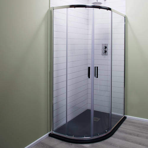 Oxford 1200x800mm Offset Quadrant Shower Enclosure (6mm, LH).