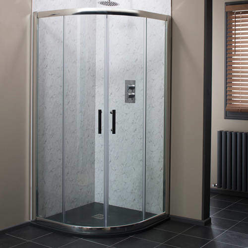 Oxford 900mm Quadrant Shower Enclosure With 6mm Glass & Slate Tray.